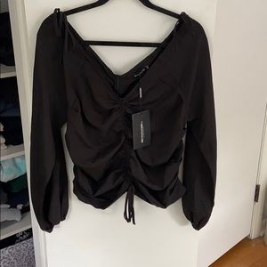 Pretty Little Thing Black Going Out Top